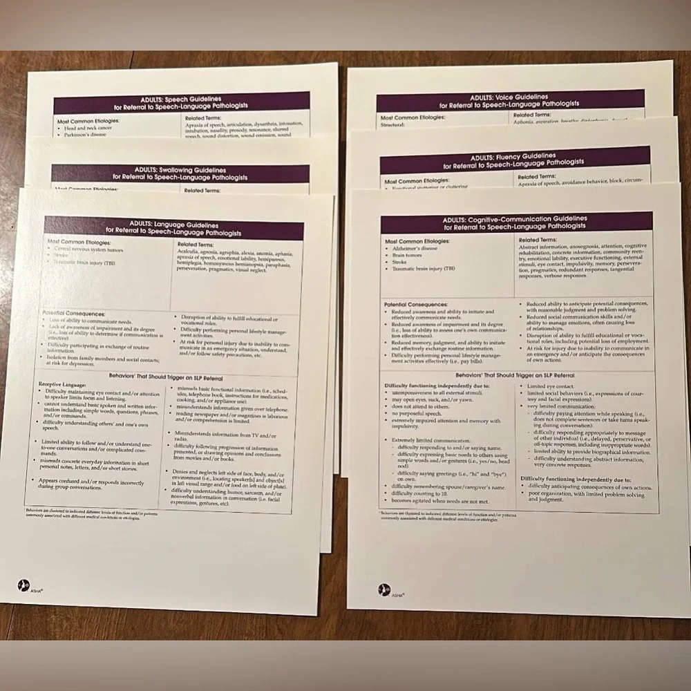 GUIDELINES FOR REFERRAL to Speech-Language Pathologists - Picture 6 of 6